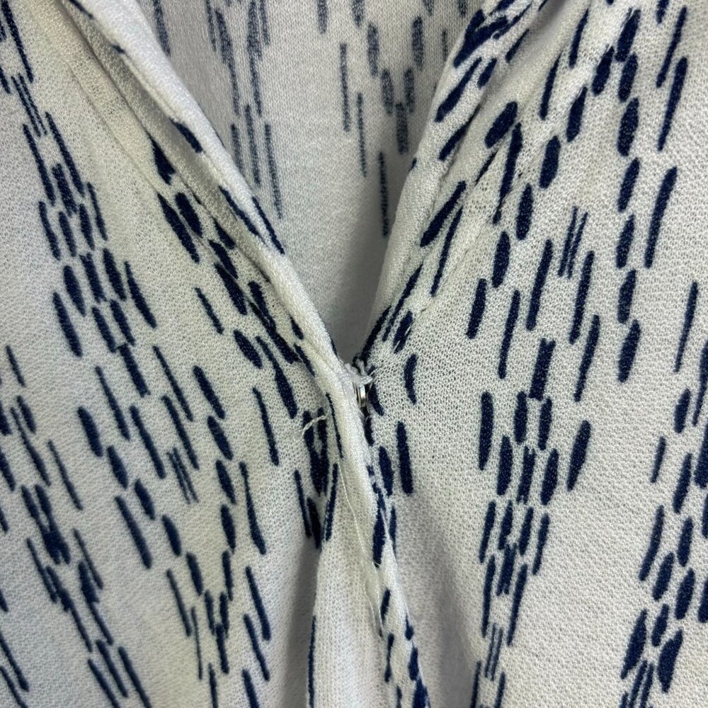 Anthropologie Postmark Ikat batwing top XS / S oversized blue Boho crossover - Picture 12 of 12
